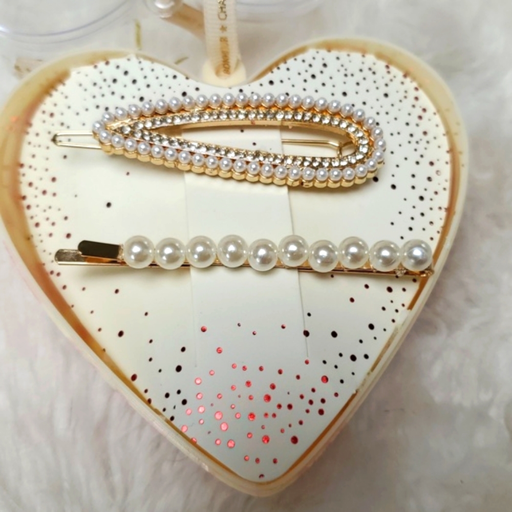 Elegant Pearl Hair Clip Set From Paris,France